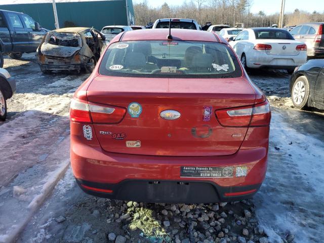 KNADM4A36D6276690 - 2013 KIA RIO LX RED photo 6