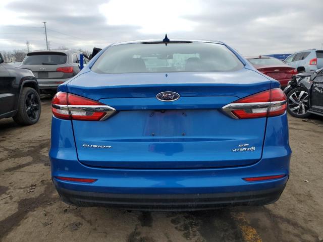 3FA6P0LU0KR168508 - 2019 FORD FUSION SE BLUE photo 6