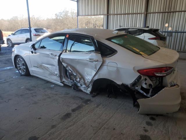 3FA6P0LU5KR243655 - 2019 FORD FUSION SE WHITE photo 2