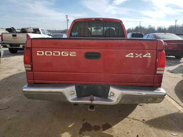 1B7GG22Y9WS654114 - 1998 DODGE DAKOTA RED photo 6