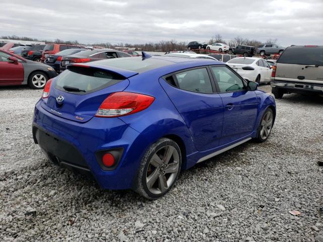 KMHTC6AE1DU171397 - 2013 HYUNDAI VELOSTER TURBO BLUE photo 3