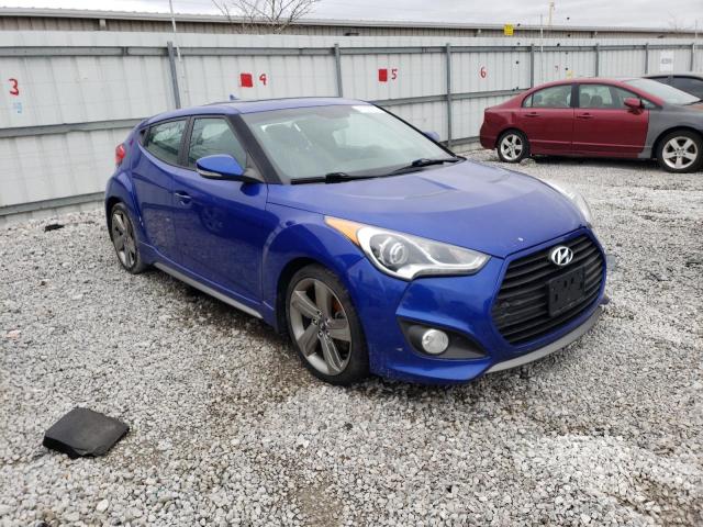 KMHTC6AE1DU171397 - 2013 HYUNDAI VELOSTER TURBO BLUE photo 4