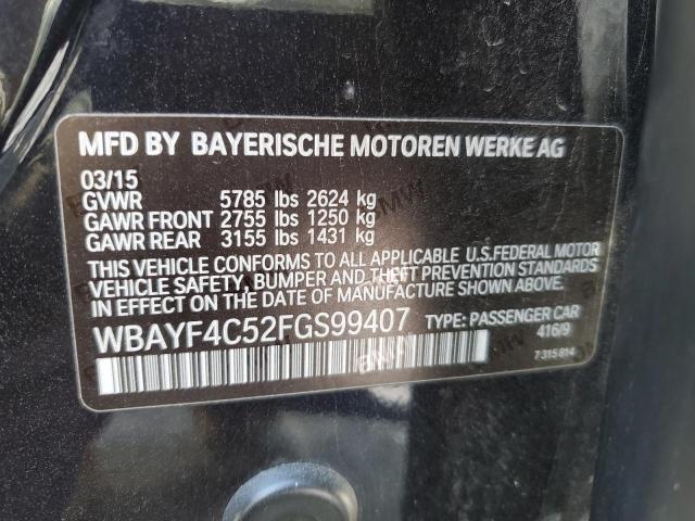 WBAYF4C52FGS99407 - 2015 BMW 740 LXI BLUE photo 12