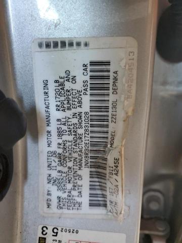 1NXBR32E17Z831028 - 2007 TOYOTA COROLLA CE SILVER photo 12