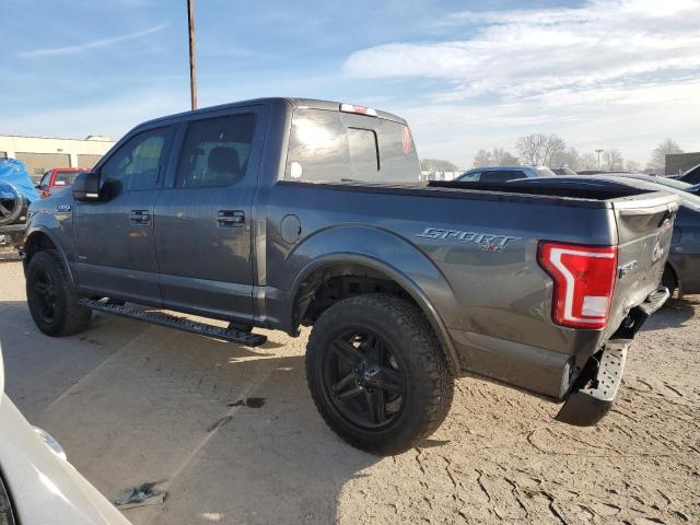 1FTEW1EP7HFB20743 - 2017 FORD F150 SUPERCREW GRAY photo 2