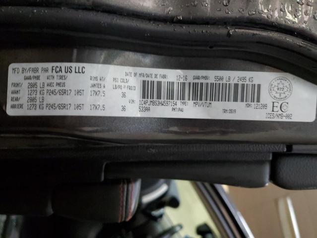 1C4PJMBS3HW597154 - 2017 JEEP CHEROKEE TRAILHAWK ნაცრისფერი ფოტო 13