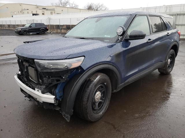 1FM5K8AB6MGC03272 - 2021 FORD EXPLORER POLICE INTERCEPTOR BLUE photo 1