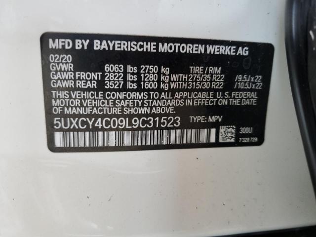 5UXCY4C09L9C31523 - 2020 BMW X6 SDRIVE 40I WHITE photo 13