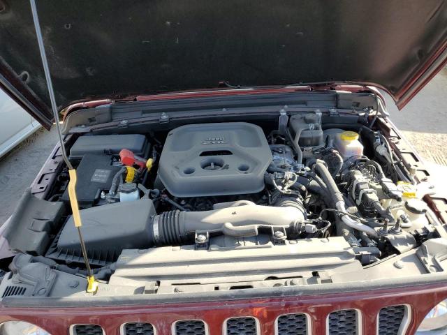 1C4HJXEN6MW722671 - 2021 JEEP WRANGLER U SAHARA BURGUNDY photo 11