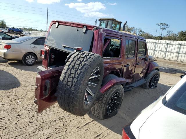 1C4HJXEN6MW722671 - 2021 JEEP WRANGLER U SAHARA BURGUNDY photo 3