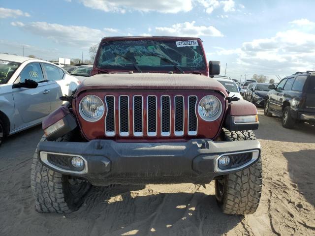 1C4HJXEN6MW722671 - 2021 JEEP WRANGLER U SAHARA BURGUNDY photo 5