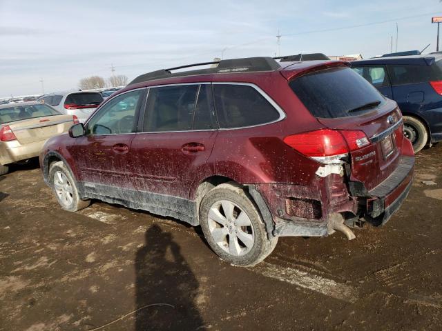 4S4BRCLC0B3432963 - 2011 SUBARU OUTBACK 2.5I LIMITED BURGUNDY photo 2