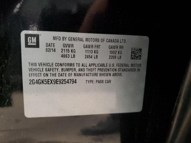 2G4GK5EX9E9254794 - 2014 BUICK REGAL BLACK photo 12