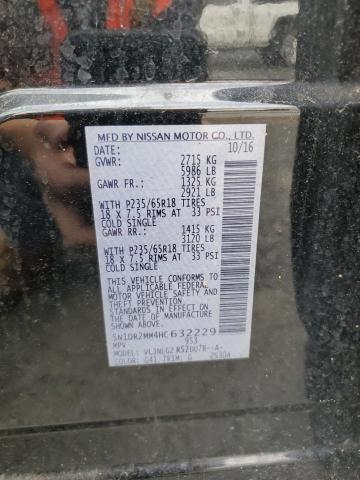 5N1DR2MM4HC632229 - 2017 NISSAN PATHFINDER S BLACK photo 13