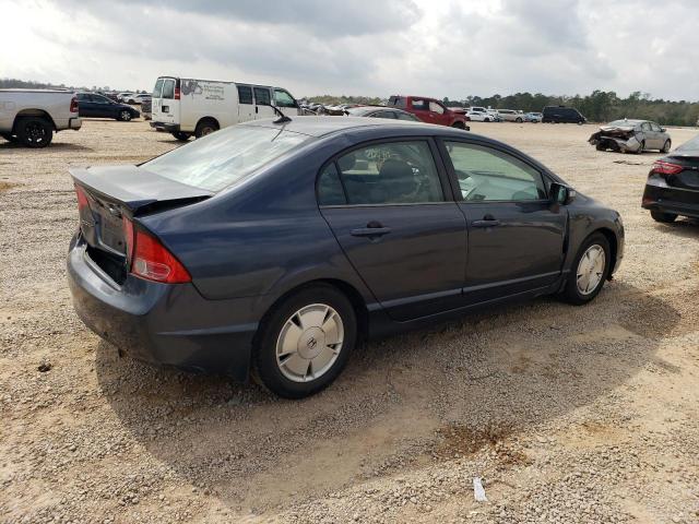 JHMFA36267S002219 - 2007 HONDA CIVIC HYBRID BLUE photo 3