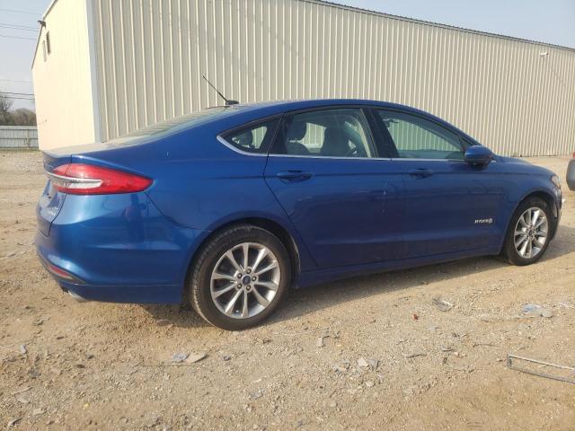 3FA6P0LU3HR384815 - 2017 FORD FUSION SE HYBRID BLUE photo 3