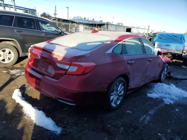 1HGCV1F13JA100921 - 2018 HONDA ACCORD LX RED photo 3