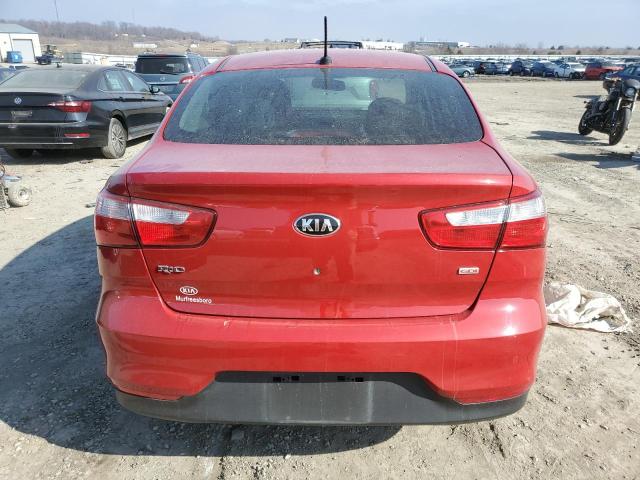 KNADM4A38H6012103 - 2017 KIA RIO LX RED photo 6