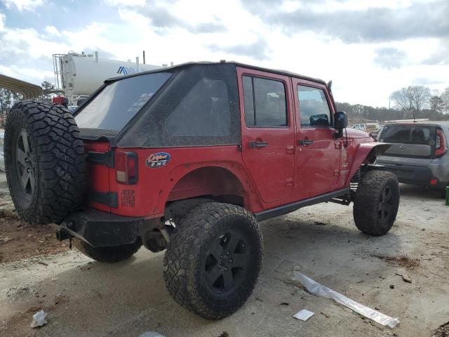 1C4HJWEG9CL121279 - 2012 JEEP WRANGLER U SAHARA RED photo 3