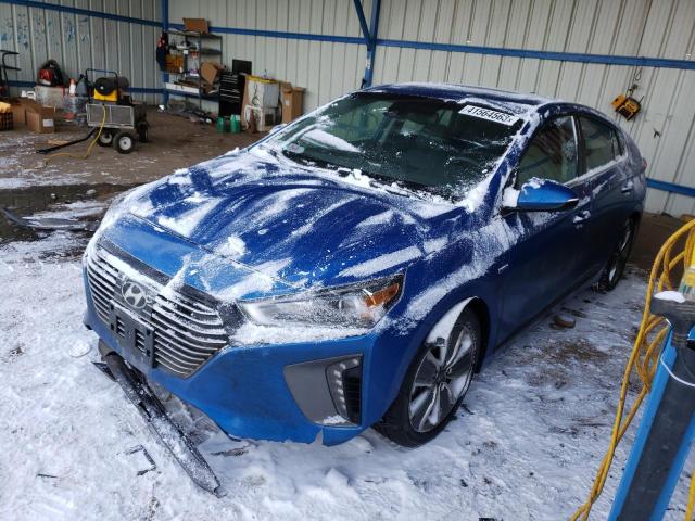 KMHC05LC9JU073213 - 2018 HYUNDAI IONIQ LIMITED BLUE photo 1