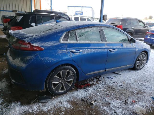 KMHC05LC9JU073213 - 2018 HYUNDAI IONIQ LIMITED BLUE photo 3