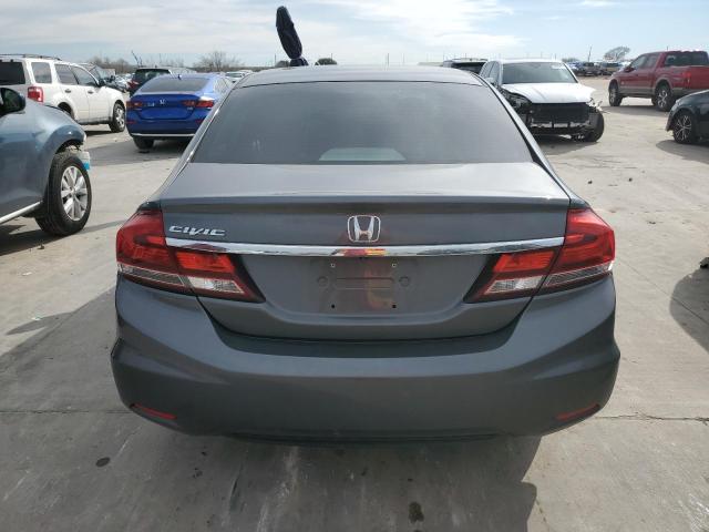 2HGFB2F53DH566014 - 2013 HONDA CIVIC LX GRAY photo 6