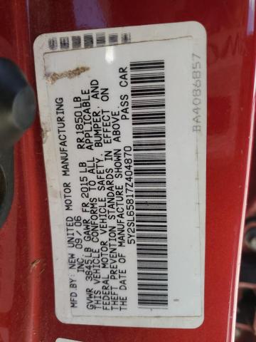 5Y2SL65817Z404870 - 2007 PONTIAC VIBE RED photo 12