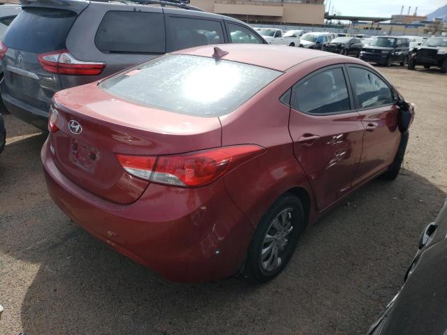 KMHDH4AE8DU535728 - 2013 HYUNDAI ELANTRA GLS RED photo 3