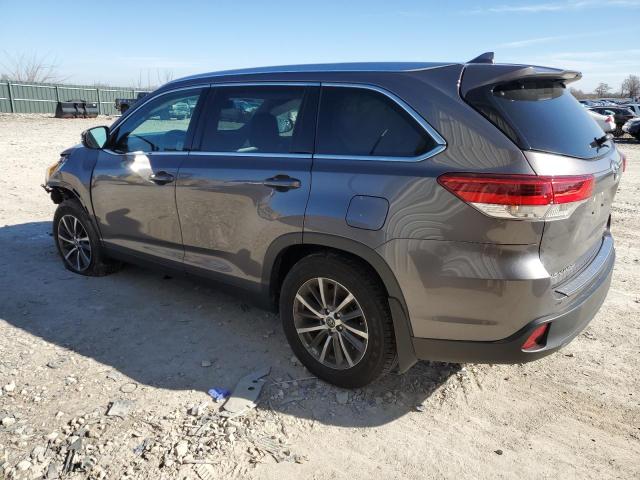 5TDJZRFH3KS595907 - 2019 TOYOTA HIGHLANDER SE GRAY photo 2