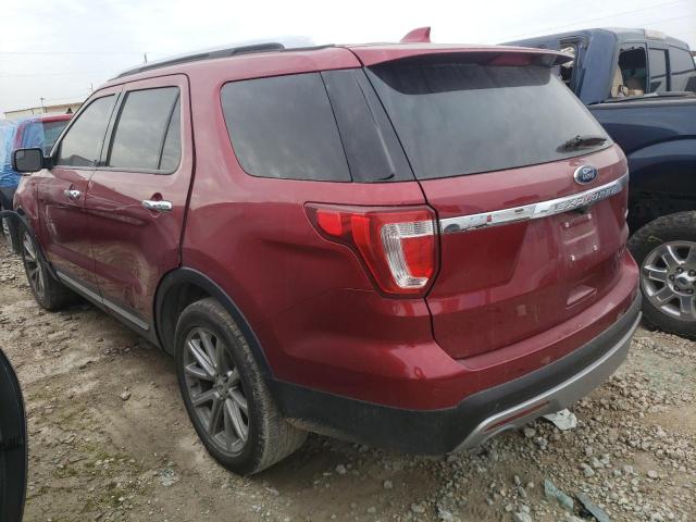 1FM5K7F83GGA71485 - 2016 FORD EXPLORER LIMITED RED photo 2