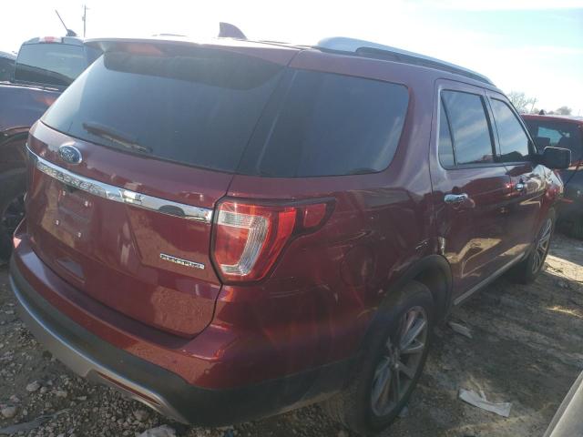 1FM5K7F83GGA71485 - 2016 FORD EXPLORER LIMITED RED photo 3