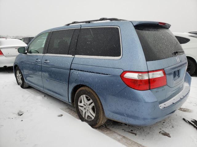 5FNRL38727B066997 - 2007 HONDA ODYSSEY EXL BLUE photo 2