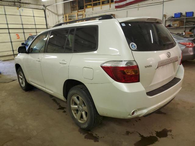 JTEDS41A492084315 - 2009 TOYOTA HIGHLANDER WHITE photo 2