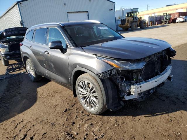 5TDFZRBH7MS095425 - 2021 TOYOTA HIGHLANDER PLATINUM GRAY photo 4