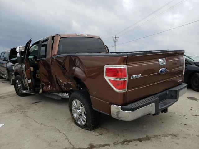 1FTEX1CM8BFC56246 - 2011 FORD F150 SUPER CAB BROWN photo 2