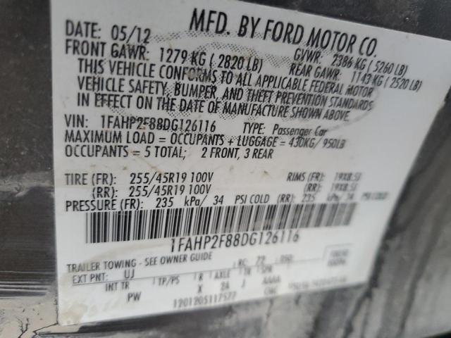 1FAHP2F88DG126116 - 2013 FORD TAURUS LIMITED GRAY photo 13