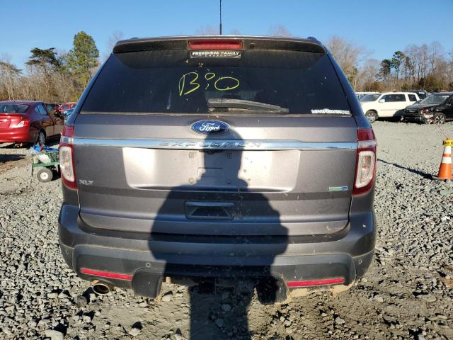 1FM5K8D80EGA52530 - 2014 FORD EXPLORER XLT GRAY photo 6