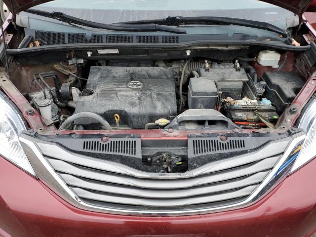 5TDYK3DC2BS055679 - 2011 TOYOTA SIENNA XLE MAROON photo 12