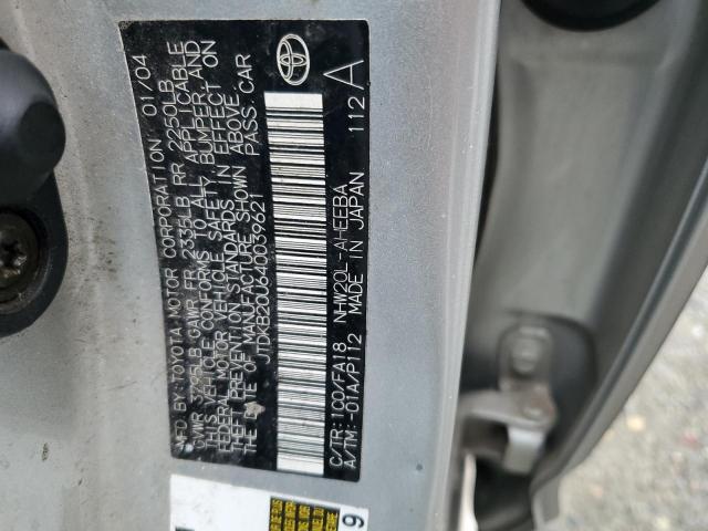 JTDKB20U640039621 - 2004 TOYOTA PRIUS SILVER photo 12