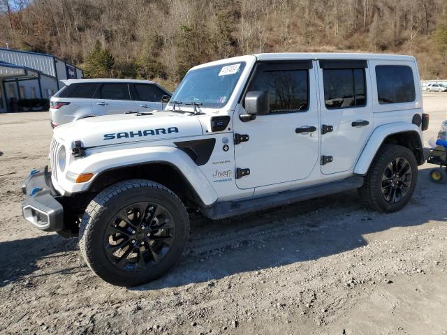 1C4JJXP65NW113497 - 2022 JEEP WRANGLER U SAHARA 4XE WHITE photo 1