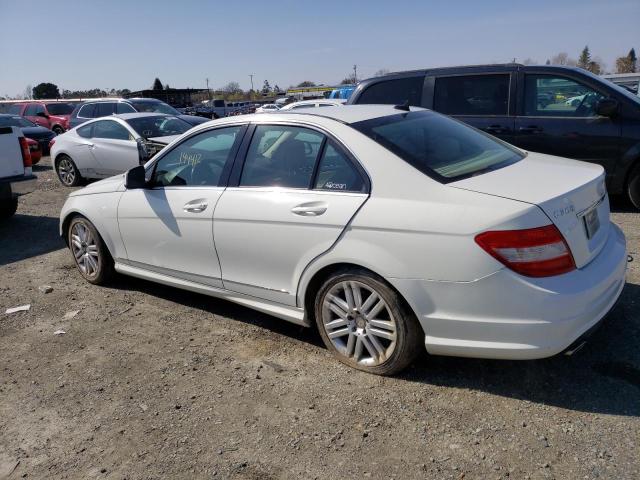 WDDGF54X79R077187 - 2009 MERCEDES-BENZ C 300 WHITE photo 2