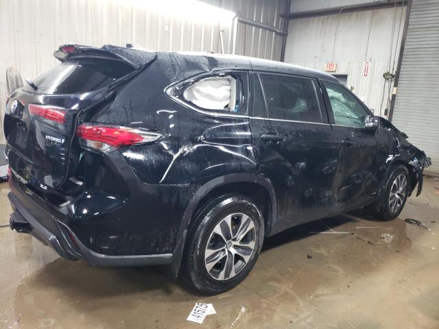 5TDGBRCH4NS539272 - 2022 TOYOTA HIGHLANDER HYBRID XLE BLACK photo 3