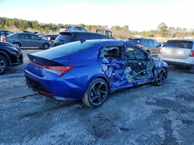 KMHLR4AF2PU608291 - 2023 HYUNDAI ELANTRA N LINE BLUE photo 3