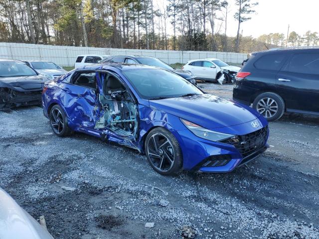 KMHLR4AF2PU608291 - 2023 HYUNDAI ELANTRA N LINE BLUE photo 4