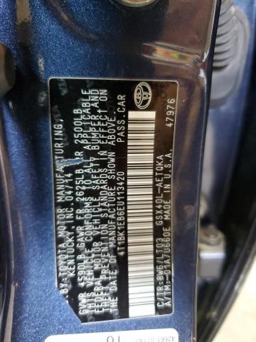 4T1BK1EB6EU113420 - 2014 TOYOTA AVALON BASE 蓝色 照片 12