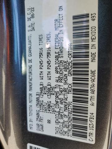 3TYRZ5CN2NT023791 - 2022 TOYOTA TACOMA ACCESS CAB Gris foto 13