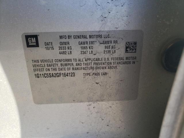 1G11C5SA2GF164123 - 2016 CHEVROLET MALIBU LIM LT Күміс фото 12