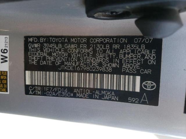 JTKDE167980239838 - 2008 TOYOTA SCION TC Gümüş foto 10