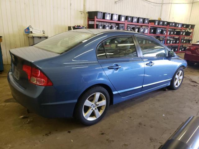 1HGFA16908L097201 - 2008 HONDA CIVIC EXL BLUE photo 3