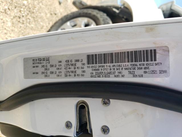 3C6UR5MJ9JG405107 - 2018 RAM 2500 SLT თეთრი ფოტო 12